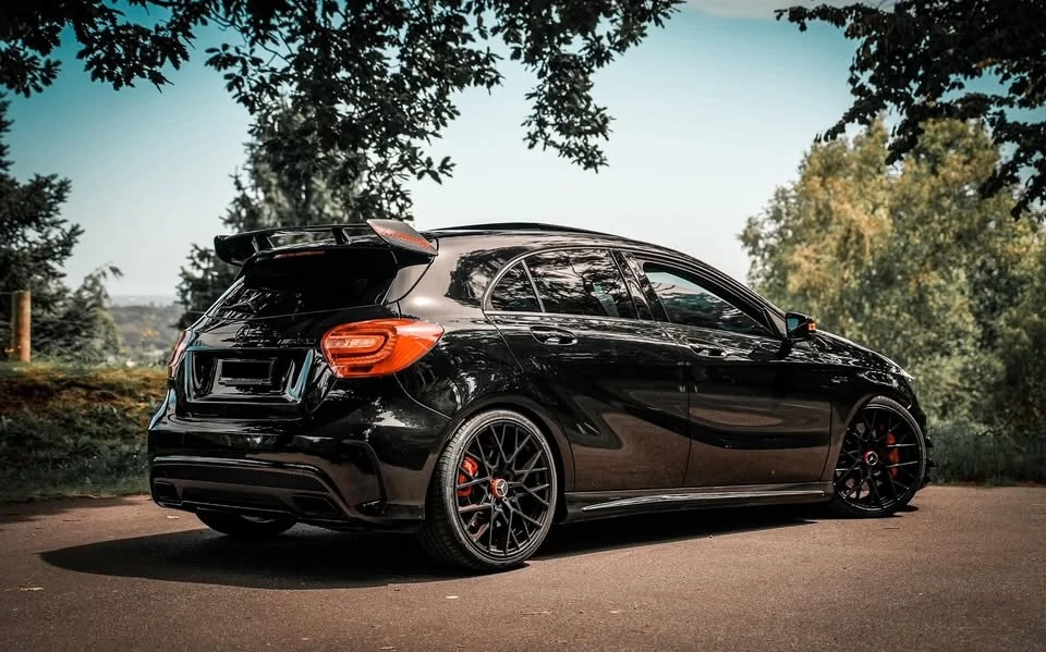 Black Mercedes-AMG A45 with Aero Pack